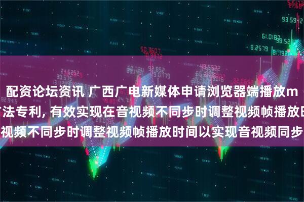 配资论坛资讯 广西广电新媒体申请浏览器端播放mpegts时音视频同步方法专利, 有效实现在音视频不同步时调整视频帧播放时间以实现音视频同步